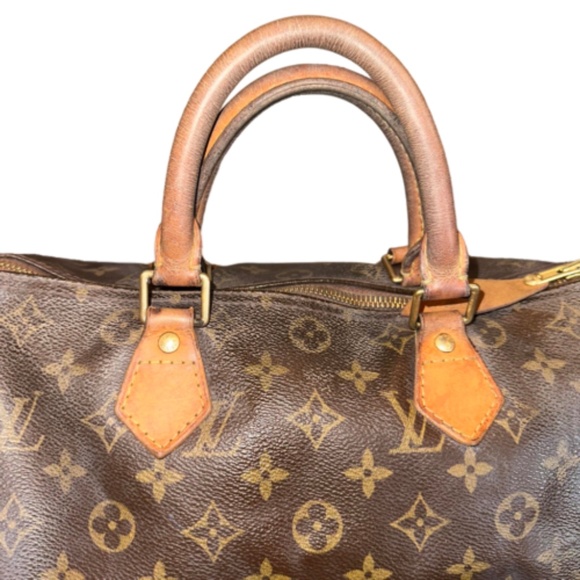 Louis Vuitton Vintage 2004 Brown Monogram Speedy 30 Canvas/Leather Bag - Picture 2 of 11